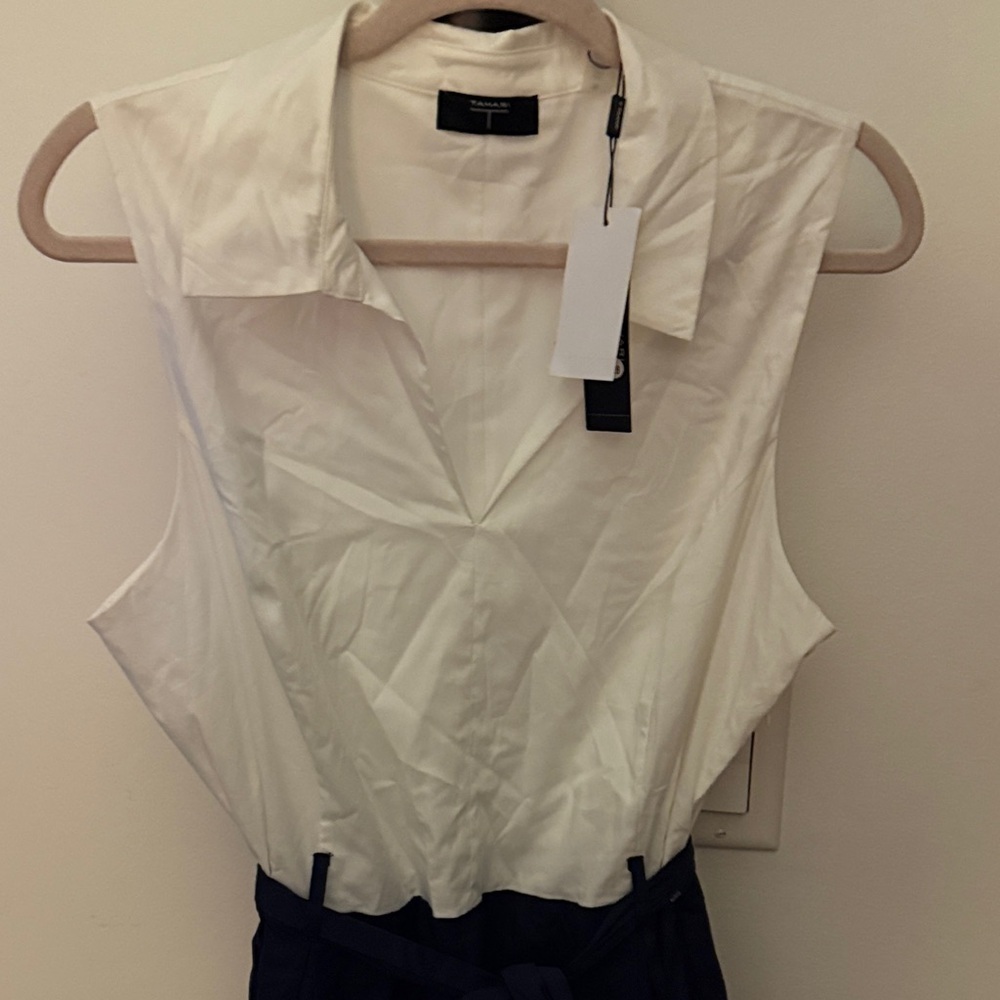 Tahari White and Black Midi Dress - Picture 2 of 6